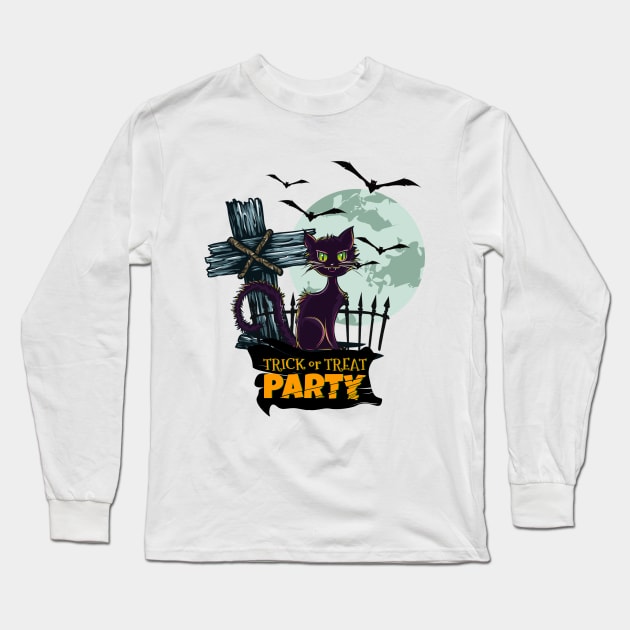 Trick or Treat Party Long Sleeve T-Shirt by MShams13